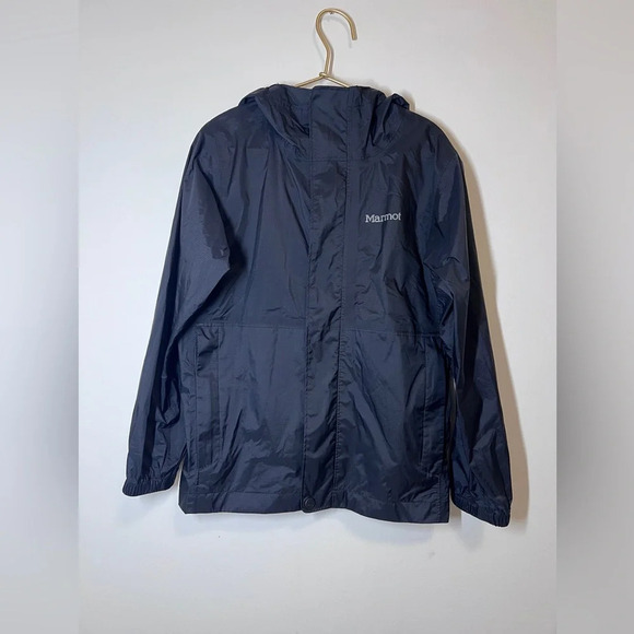 Marmot Kids Black Windbreaker Rain Jacket - Picture 1 of 7